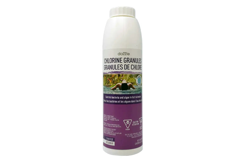 Dazzle Chlorine Granules – 750g Fast-Dissolving Spa Sanitizer