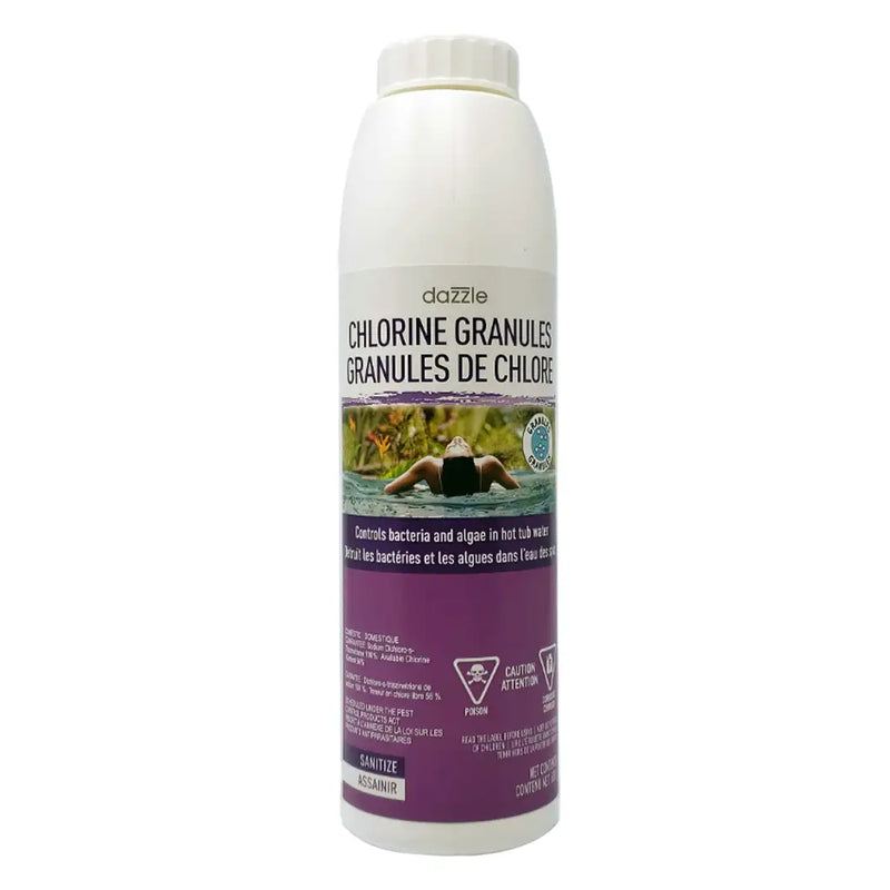 Dazzle Chlorine Granules – 750g Fast-Dissolving Spa Sanitizer