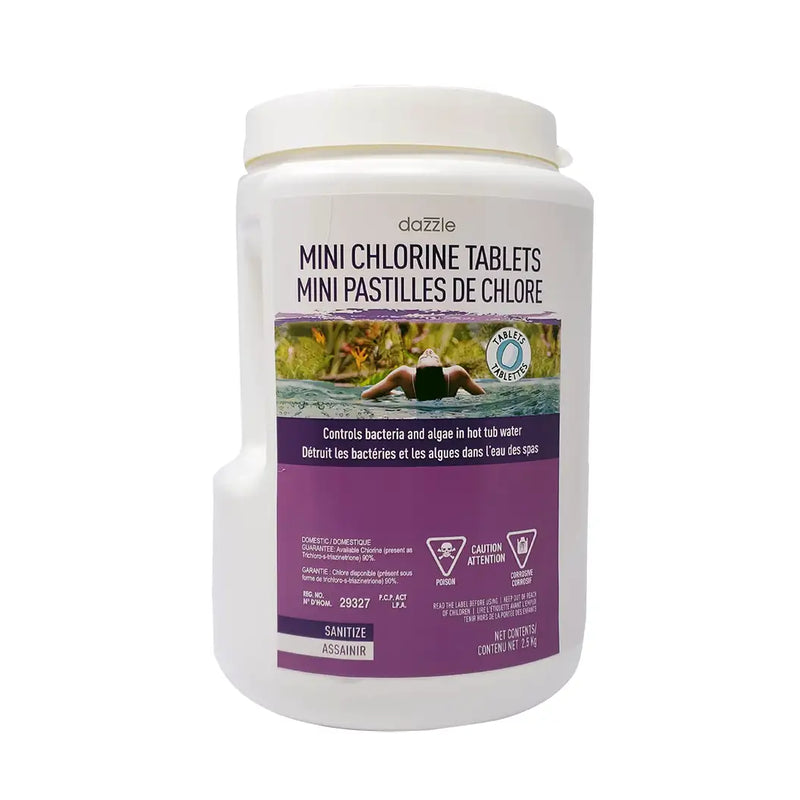 Dazzle Mini Chlorine Tablets – 800g Long-Lasting Spa Sanitizer